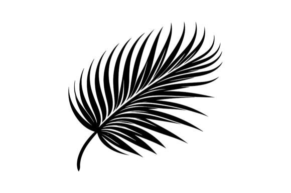 Download A Palm Tree Leaf Silhouette Vector - Palm tree leaf Collection