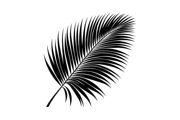 Download A Palm Tree Leaf Silhouette Vector - Palm tree leaf Collection