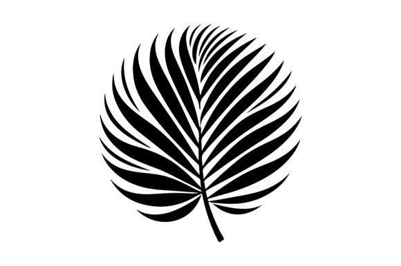 Download A Palm Tree Leaf Silhouette Vector - Palm tree leaf Collection
