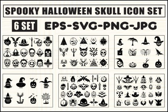 Download Spooky Halloween Skull Icon Bundle - Premium Resources