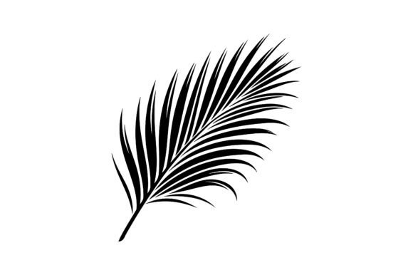 Download A Palm Tree Leaf Silhouette Vector - Palm tree leaf Collection