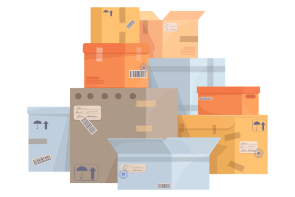 Download Cardboard Box Stack. Shipping Parcel Pac - Cardboard box Collection