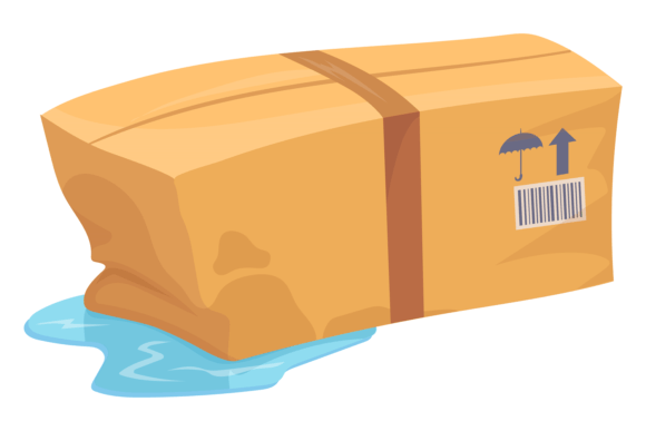 Download Wet Cardboard Box. Damaged Parcel. Shipp - Cardboard box Collection