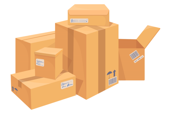 Download Cardboard Box Pile. Delivery Storage Sta - Cardboard box Collection