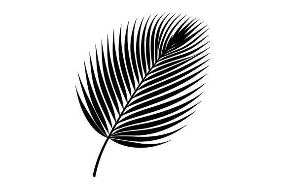 Download A Palm Tree Leaf Silhouette Vector - Palm tree leaf Collection