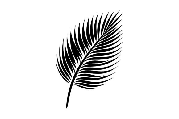 Download A Palm Tree Leaf Silhouette Vector - Palm tree leaf Collection