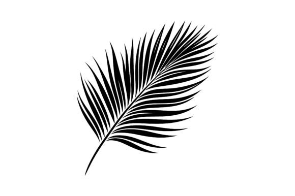 Download A Palm Tree Leaf Silhouette Vector - Palm tree leaf Collection