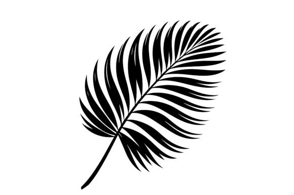 Download A Palm Tree Leaf Silhouette Vector - Palm tree leaf Collection
