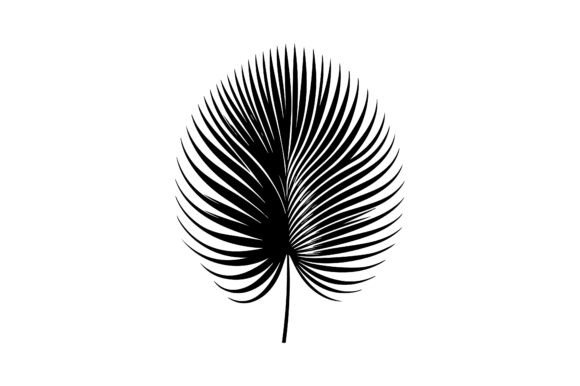 Download A Palm Tree Leaf Silhouette Vector - Palm tree leaf Collection