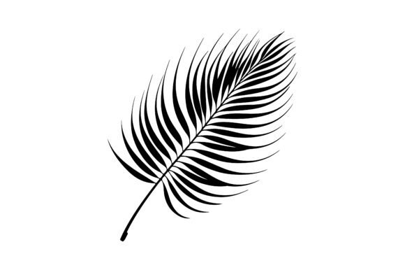 Download A Palm Tree Leaf Silhouette Vector - Palm tree leaf Collection