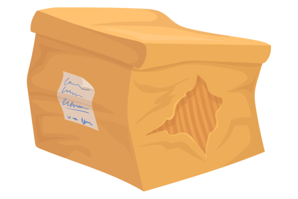 Download Damaged Cardboard Box Cartoon Icon. Crum - Cardboard box Collection
